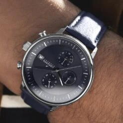 Sidegren Solis | Montre Chronographe Bleue à énergie Solaire -Bagues Magasin ste solarwatch aston 25236 1x1 18