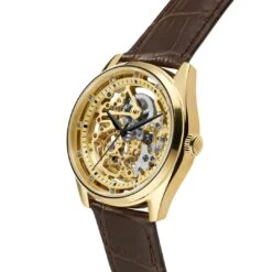Seizmont Montre Squelette Automatique Steele Motus -Bagues Magasin steele motus gold gold brown 3