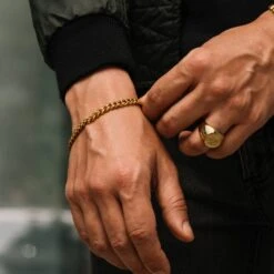 Lucleon Gourmette Dorée - 6 Mm -Bagues Magasin trendhim september 2020 set 9 1162212